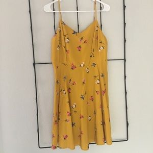 Brand New Old Navy Yellow Floral Skater Dress